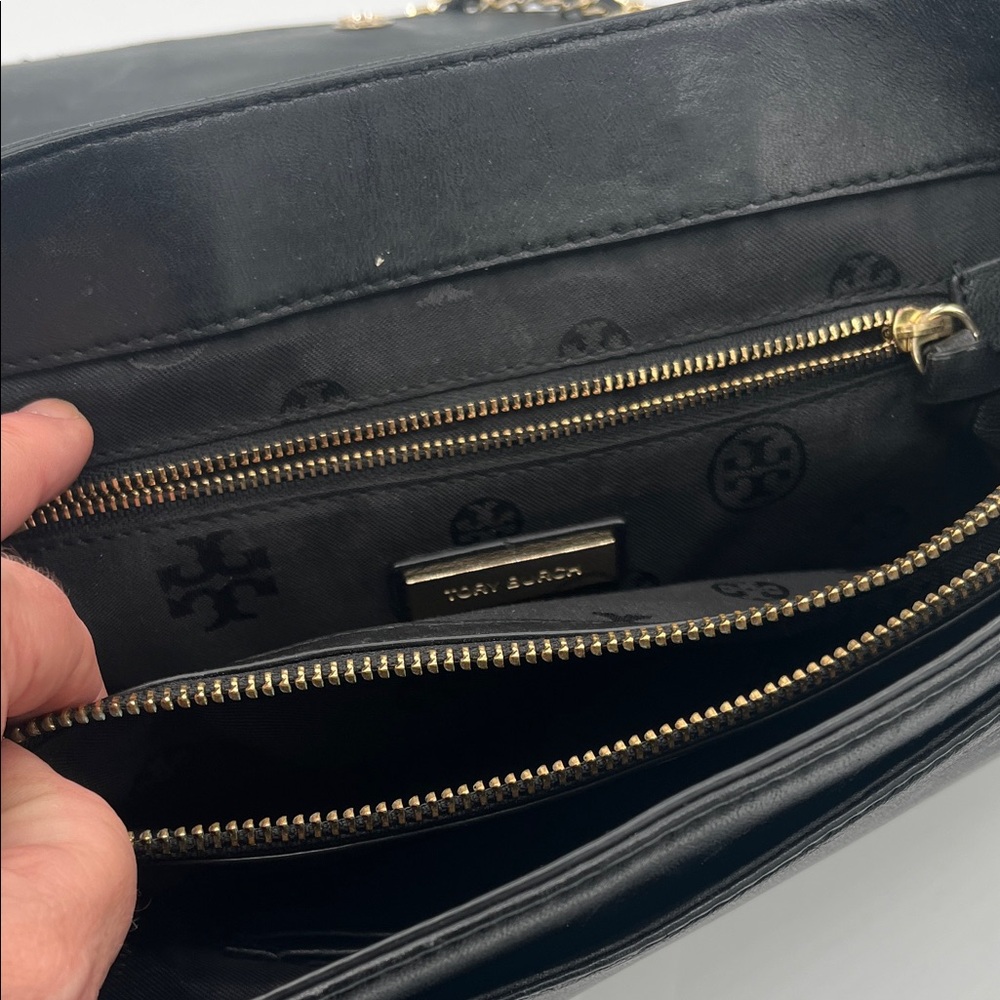 Tory Burch Black Quilted Shoulder Bag with Chain Strap - Picture 9 of 9
